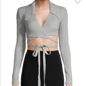 DANIELLE BERNSTEIN
Cable-Knit Wrap Sweater